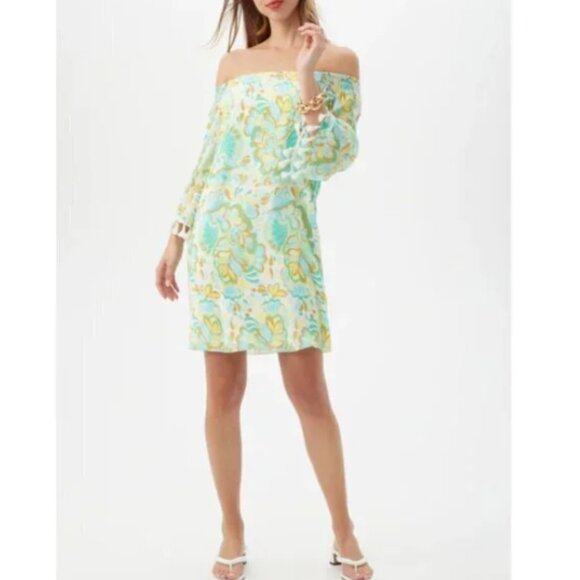 Trina Turk Amaris Off-The-Shoulder Silk Blend Mini Dress Small - Picture 16 of 16